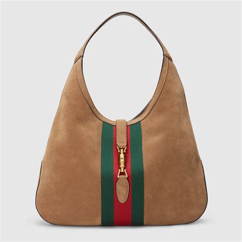 gucci jackie suede bag|Gucci shoulder tote bag.